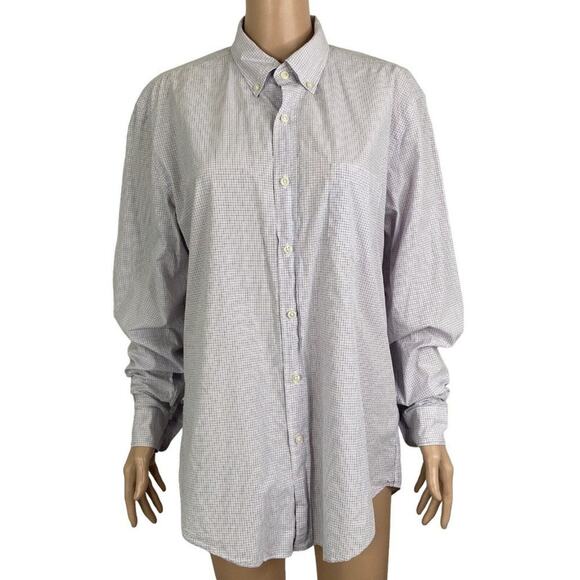 J Crew Lightweight Shirt Mens Large Small Check Pink Blue Button Front - Picture 1 of 9